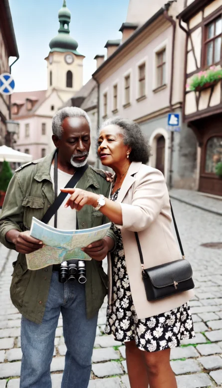 Black couple following directions