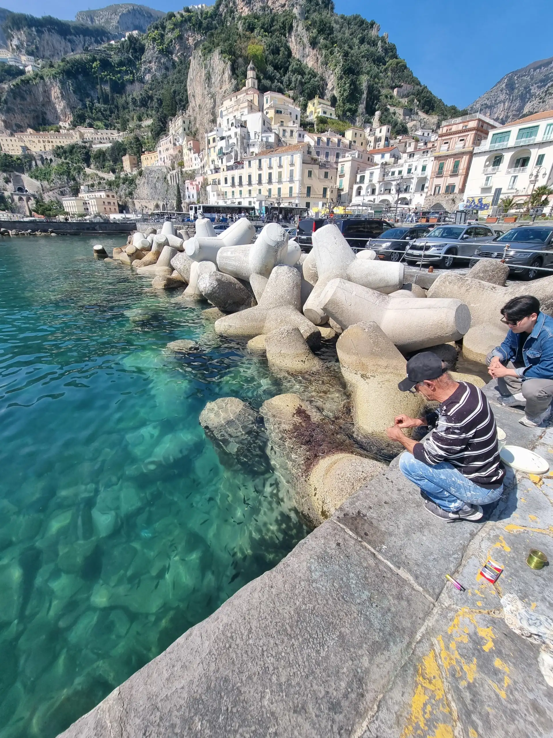 Seaside, Amalfi Coast, fishing