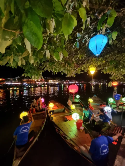 Hoi An, Vietnam, lantern, boats, night