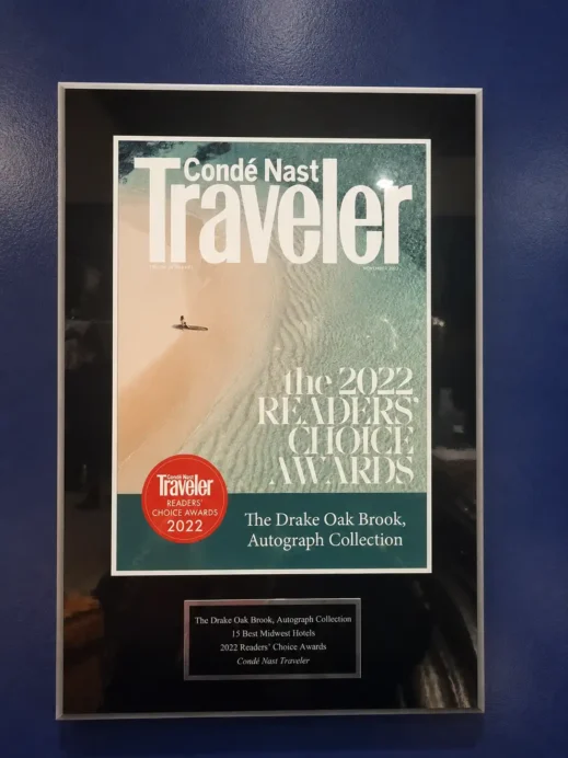 The Drake Hotel, Conde Nast Traveler award
