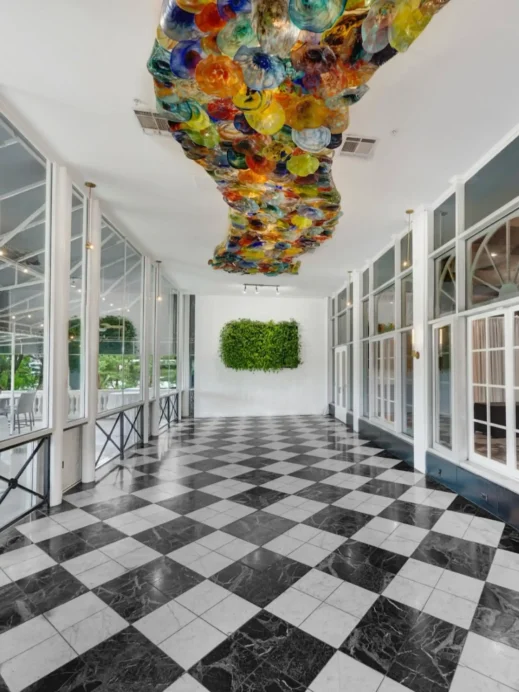 The Drake Oakbrook, veranda, glass art ceiling