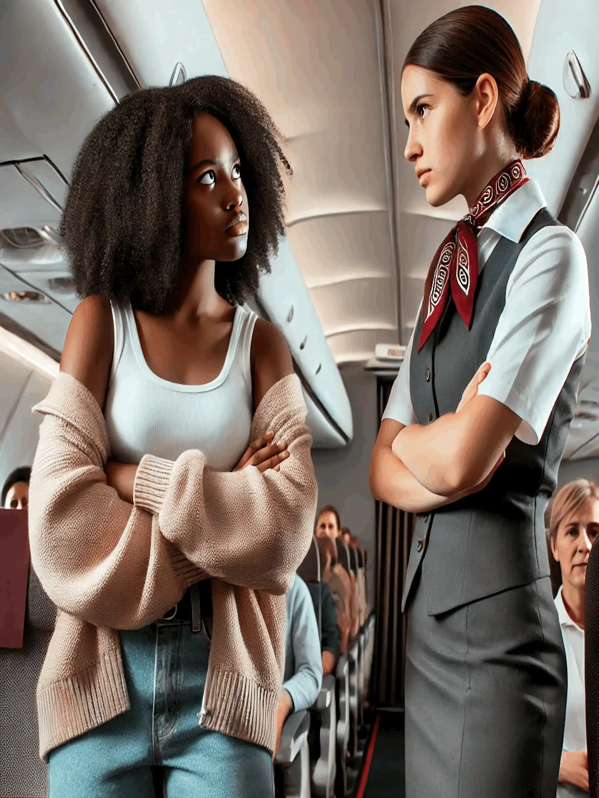 angry black woman on a plane