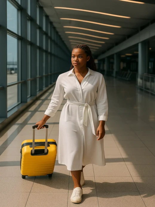 Black woman, airport, afety, solo traveling