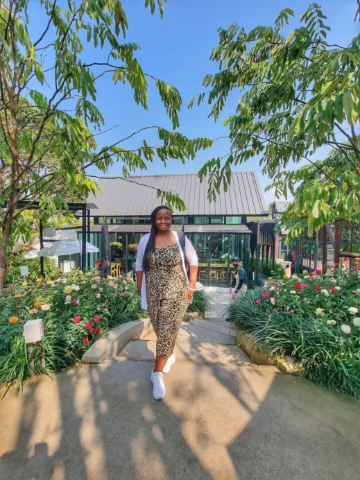 Me (duffelbagspouse Travels) outside Fleur Cafe & Eatery