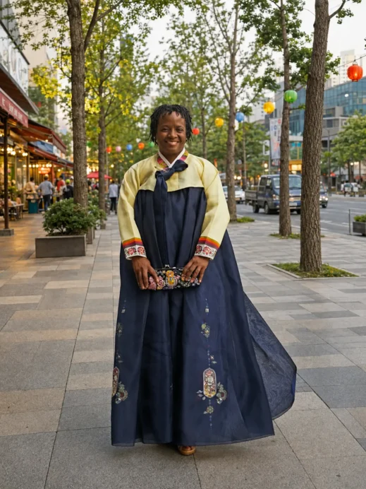 Stacey, blue hanbok, Daegu