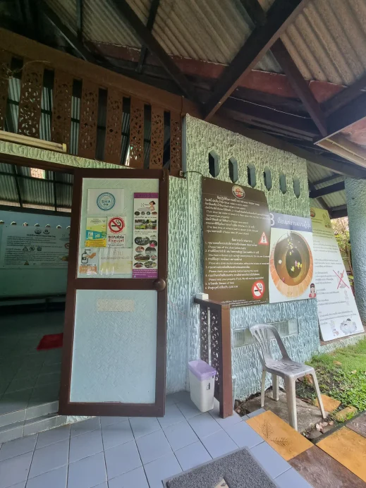 Sankampaeng Hot Springs, Thailand, entrance to sauna