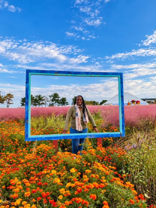 Uljin, framed flower garden