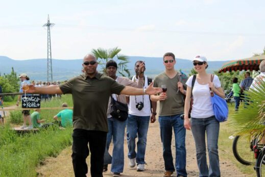 Steven, friends, wine walk, Germany