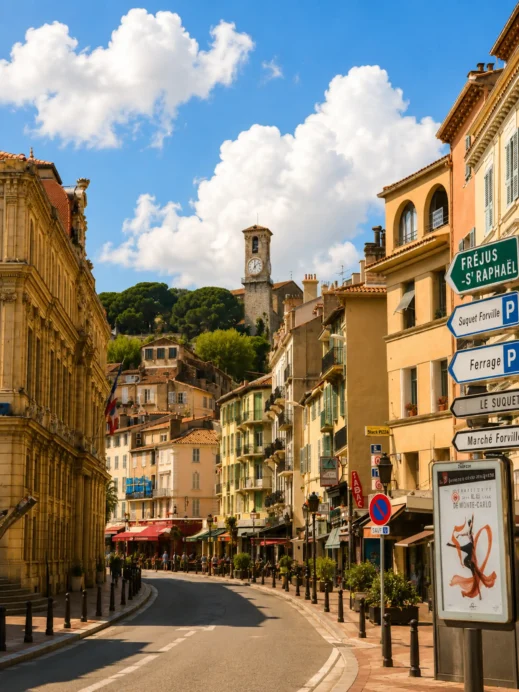 French Riviera, town center