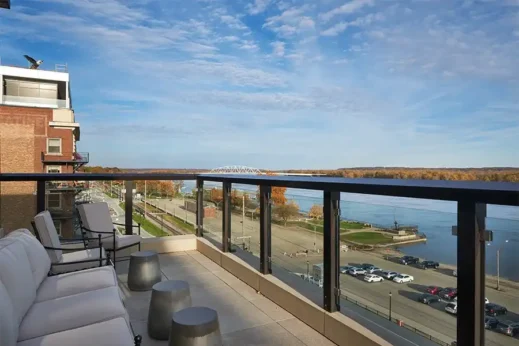 Merrill Hotel Muscatine river view, best attractions in Muscatine