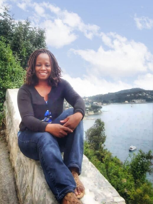 Stacey, sitting French Riviera- duffelbagspouse travels military spouse blog