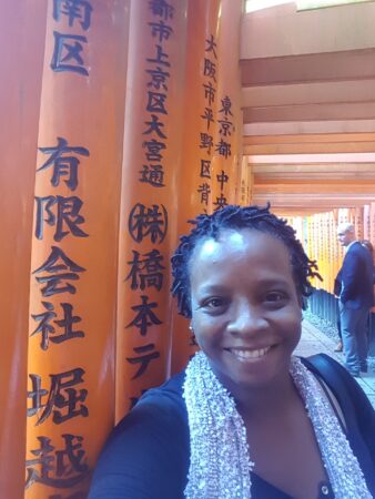Stacey torii gates in Kyoto Japan