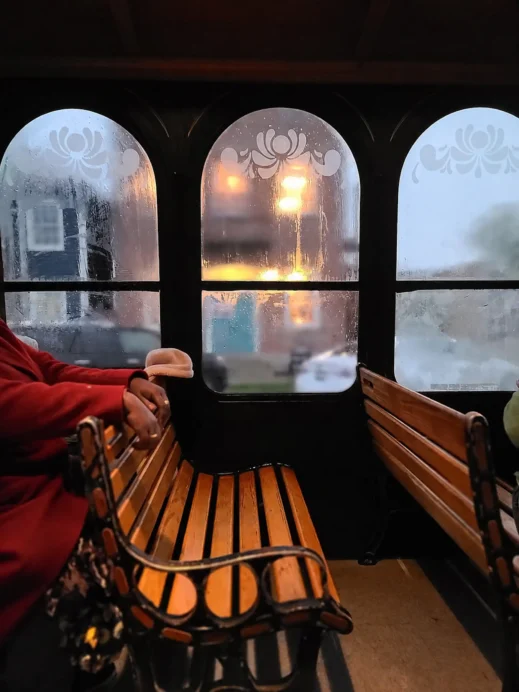 The Hermann Trolley, from inside trolley