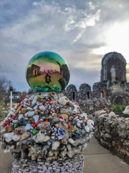 Stacey, reflection, Dickeyville, Grotto, Wisconsin