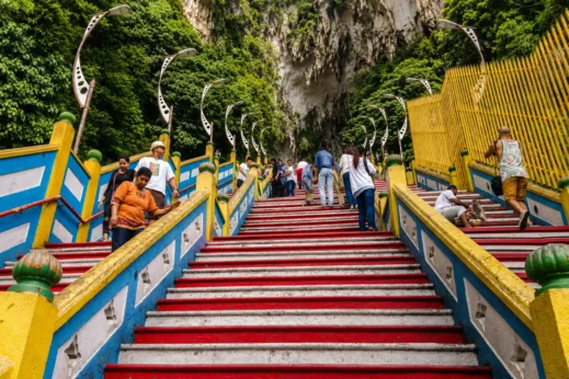 Colorful Batu Caves Stairway, Kuala Lumpur