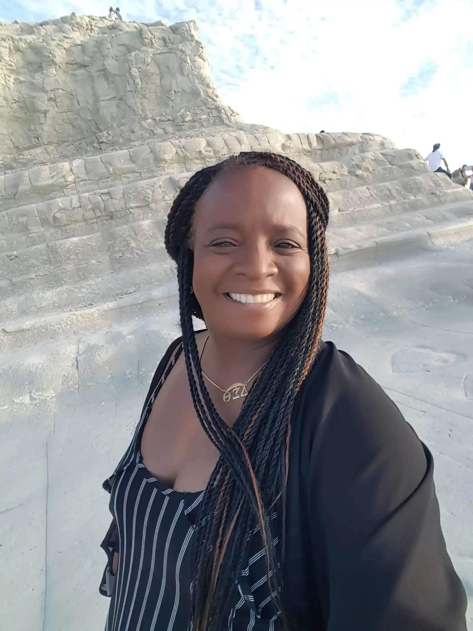 Stacey, Scala dei Turchi, Sicily, white ctone