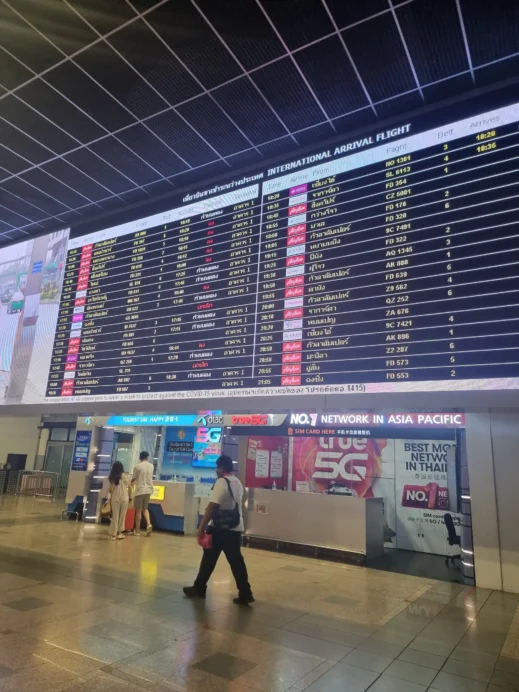 Suvarnabhumi airport terminal board