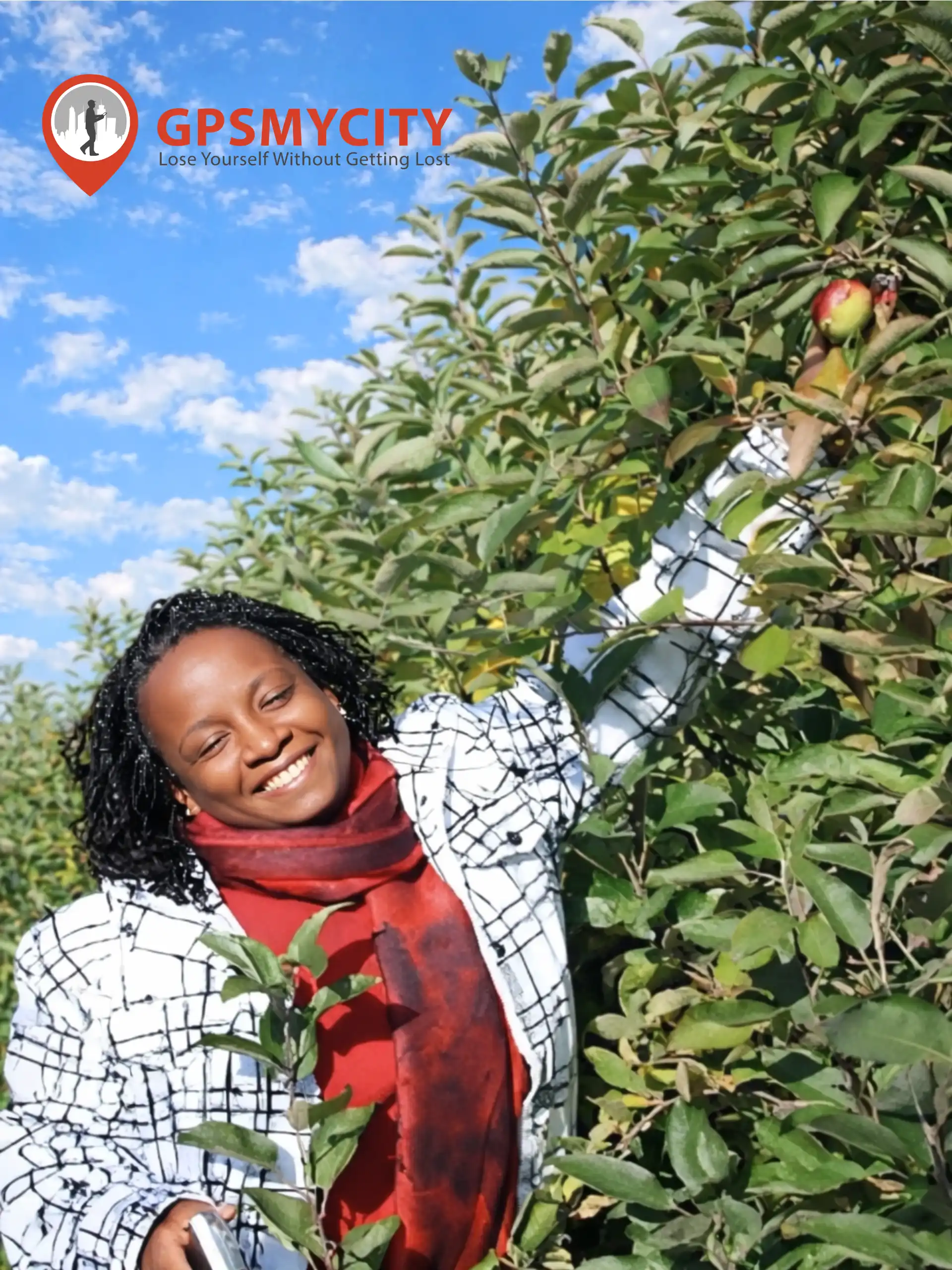 Stacey apple picking Frankfurt Germany