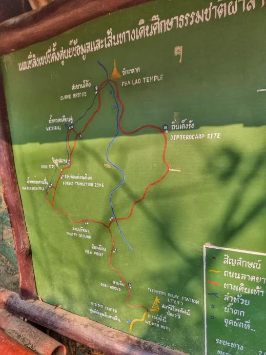 Hiking the Monk’s Trail, map