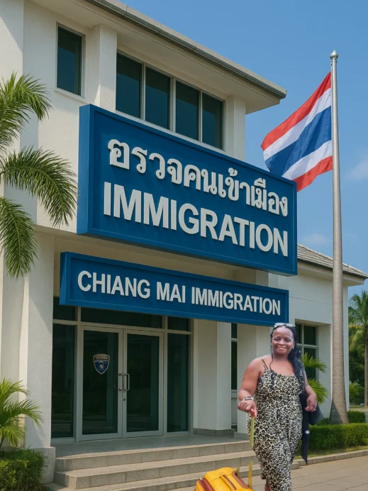 Stacey at immigration