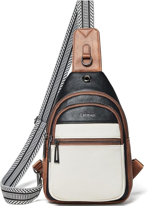 Amazon, 7L Sling Bag For Women Men Crossbody Shoulder Tote Blet Bags Backpack Fanny Pack Travel Purse Faux Leathe