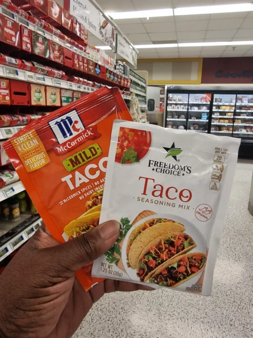 Commissary, Freedoms Choice, taco packets