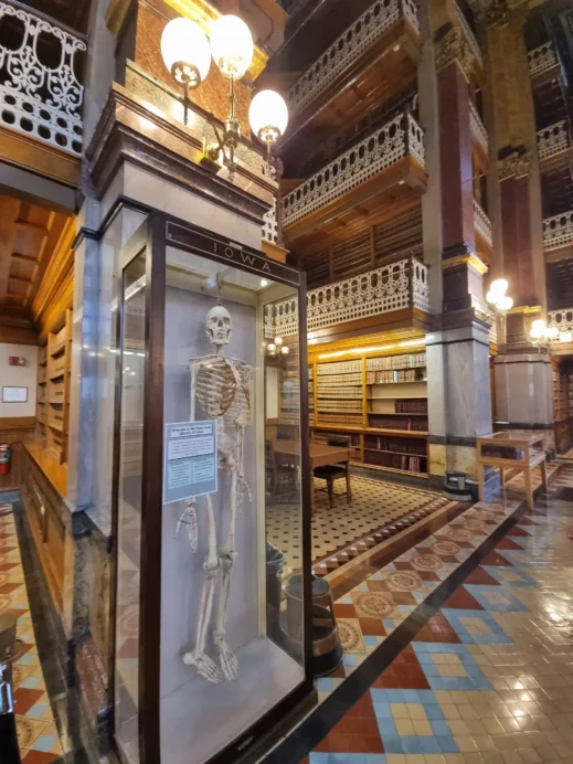 Des Moines State Capitol library skeleton