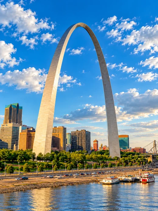 Midwest, St. Louis, Arch, from highway
