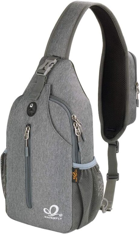 WATERFLY Crossbody Sling Backpack Sling Bag Travel Hiking