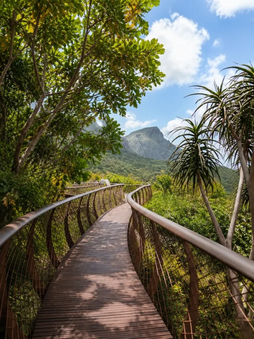 Canopy walkway toward Table Mountain