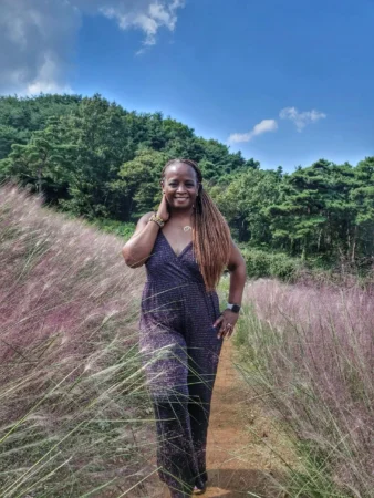 Stacey purple jumper pink muhly, Duffelbagspouse Travels Home