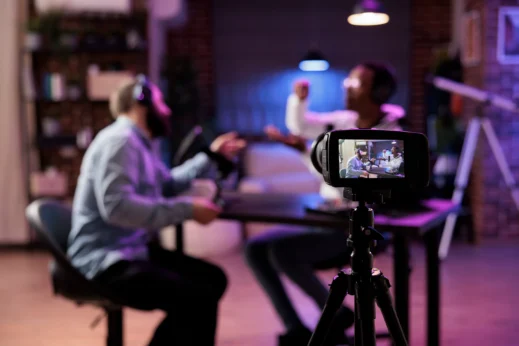 influencers or podcasters camera