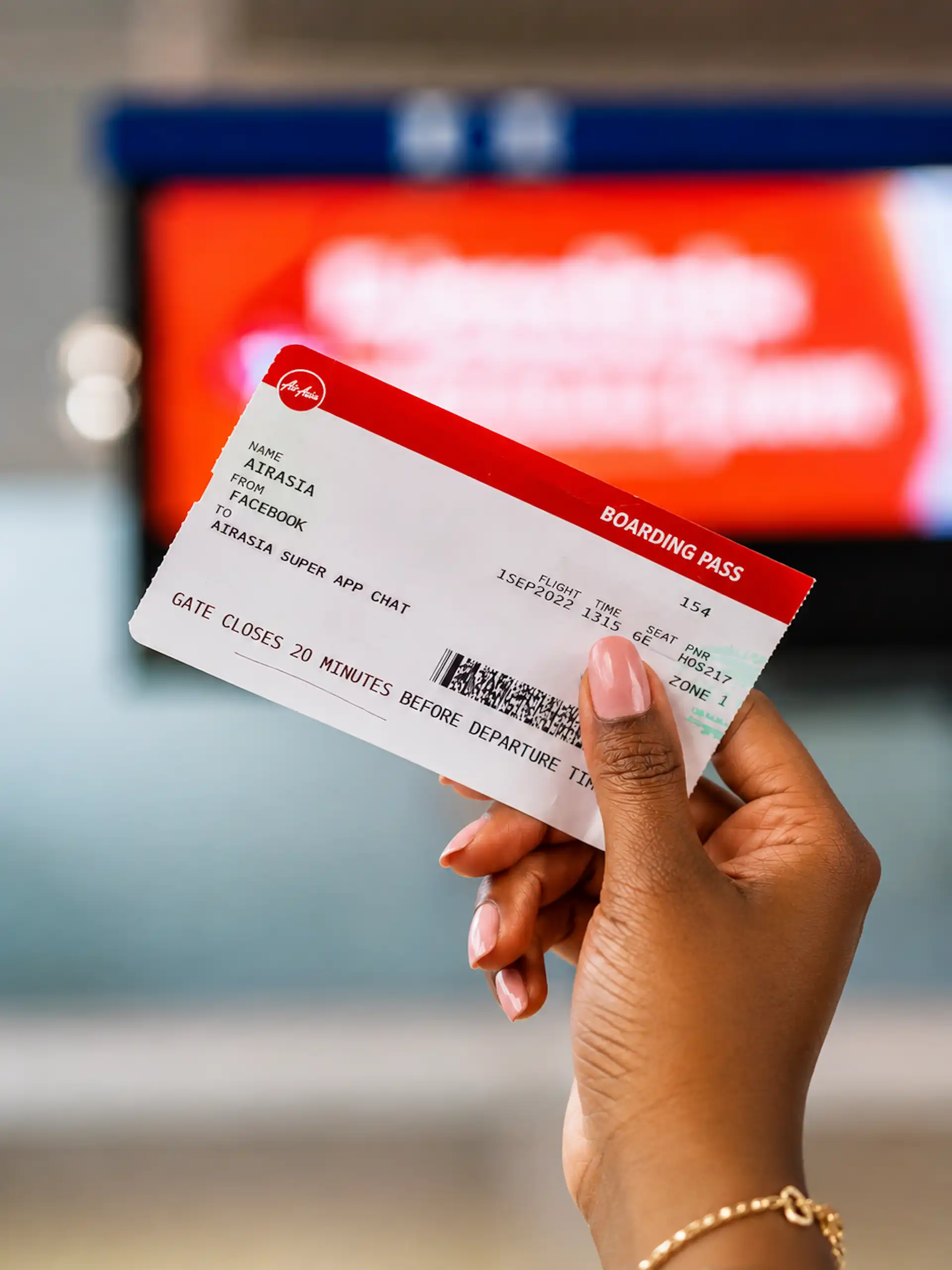 Air Asia, Boarding Pass in hand