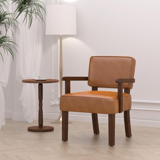 Amazon, FAGAGA Accent Chair, PU Leather Living Room Chairs