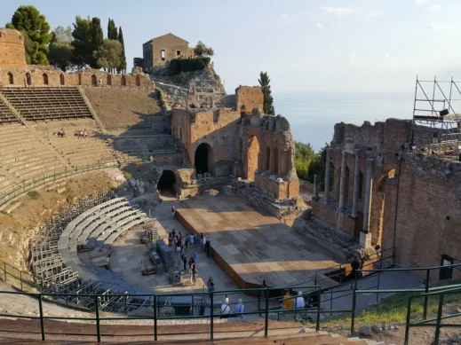Greek amphitheatre, sea view, Taormina