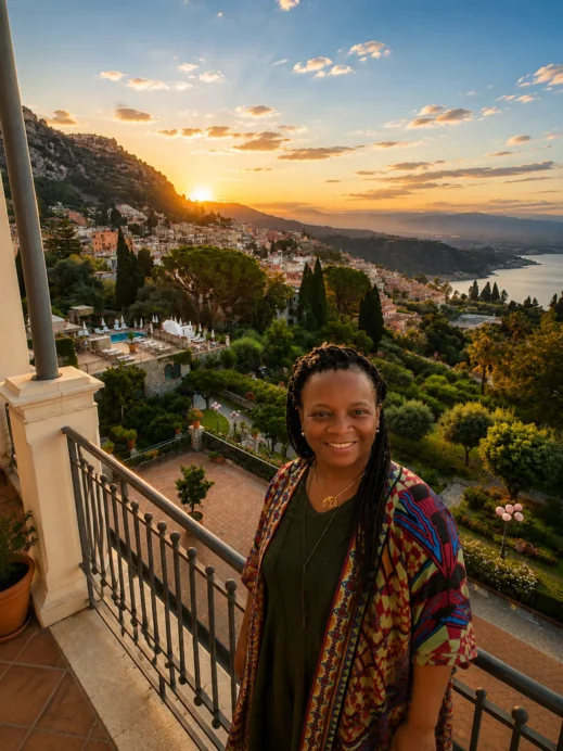 Stacey, Taormina, balcona, agrdens, sea view