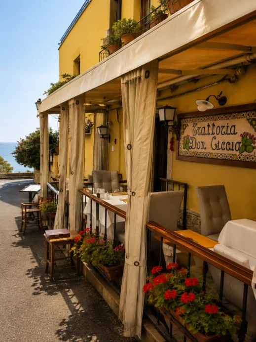 Taormina Sunlit Trattoria Don Ciccio Terrace