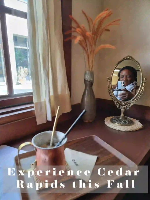 Stacey, reflection, mirror, cafe, mule drink