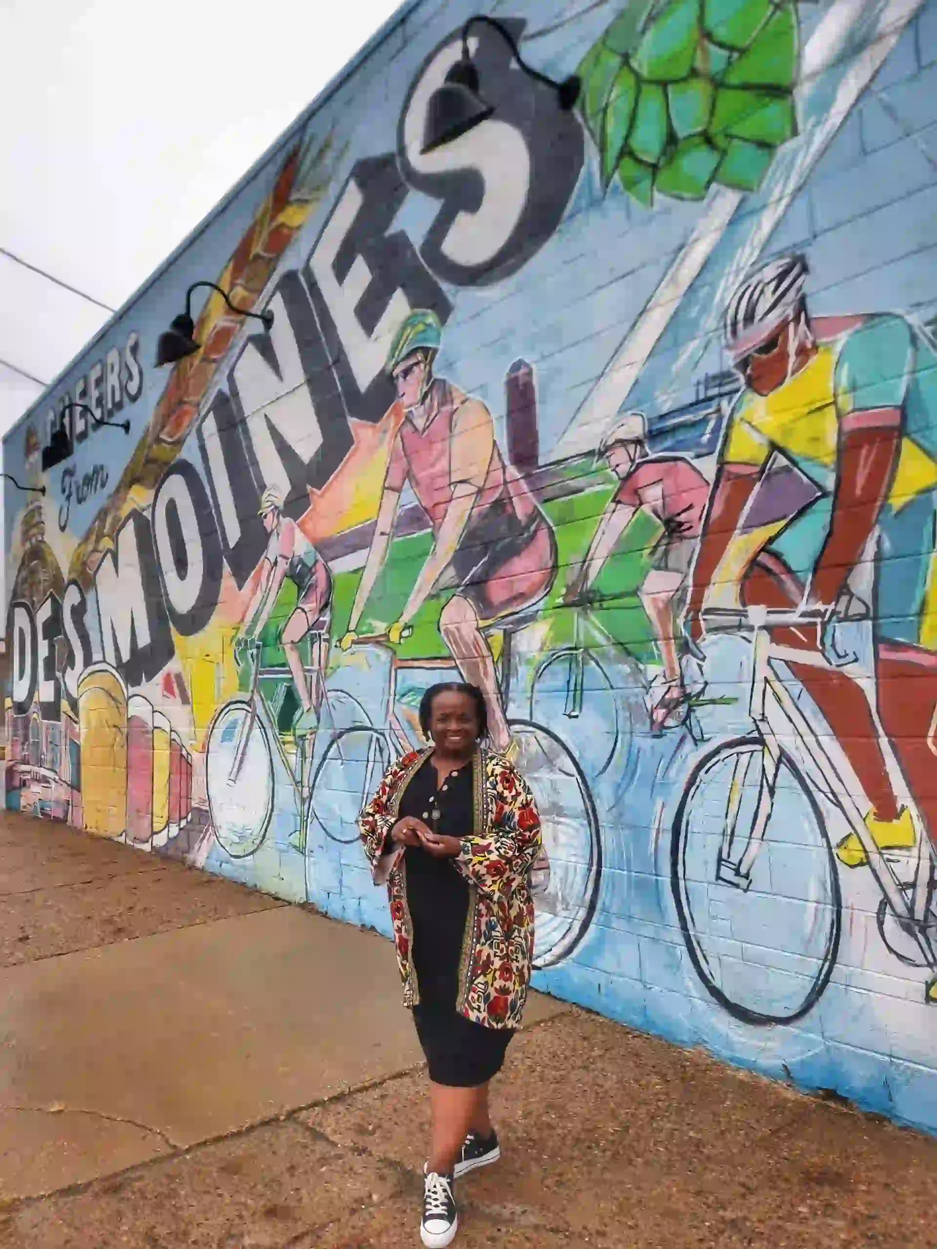 Stacey, sneakers, Des Moines, wall mural