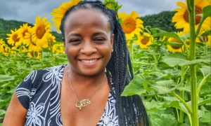 Stacey, sunflowers, Gyeongju