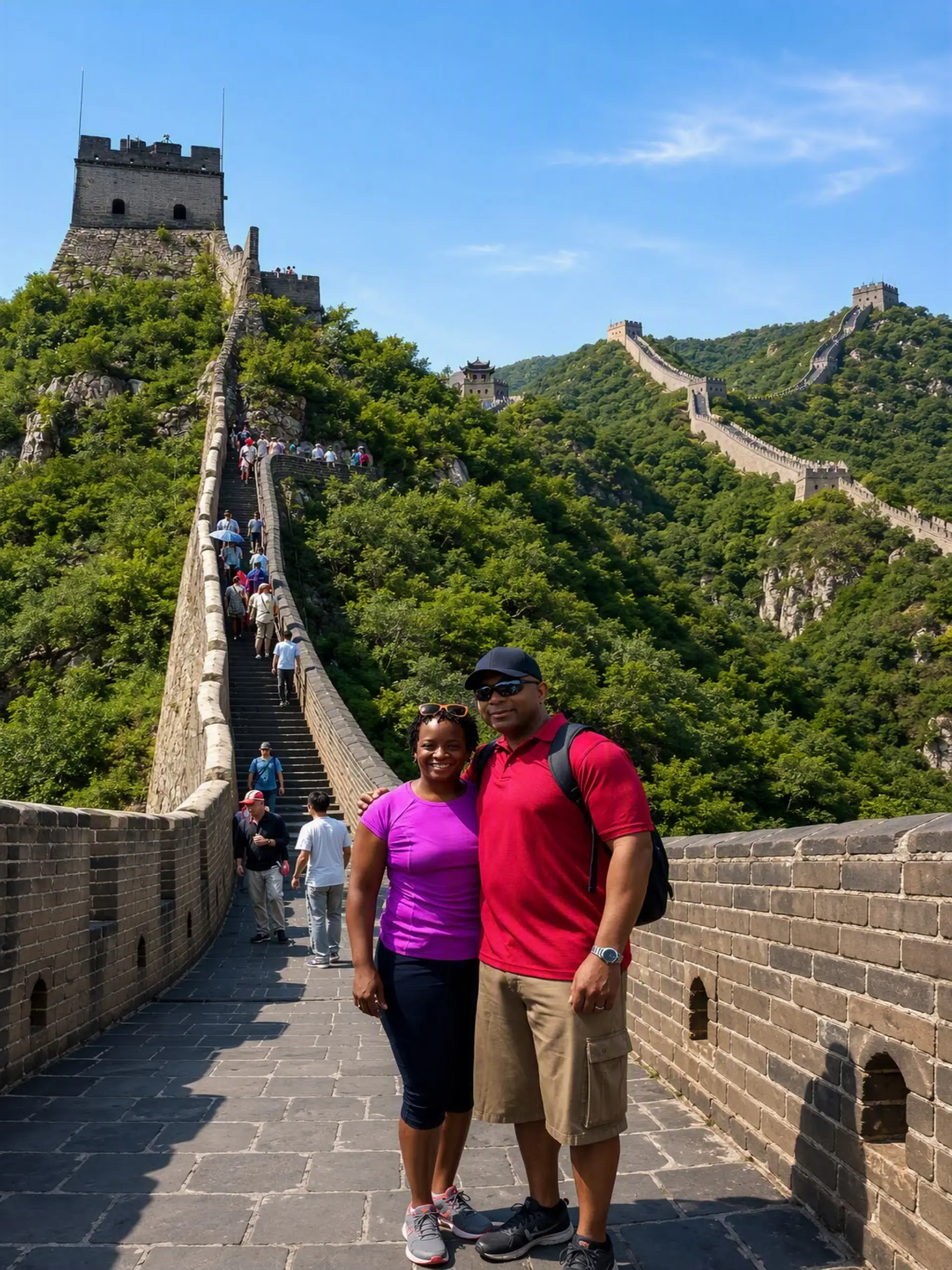 Steven and Stacey, great wall of china, beijing, g