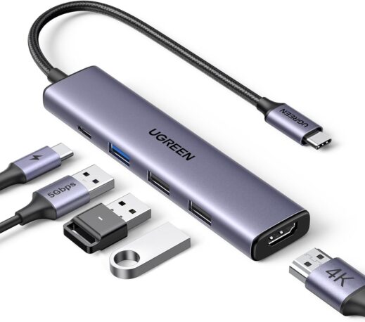 Amazon, UGREEN USB C Hub 5 in 1 Multiport Adapter Revodok 105 4K HDM