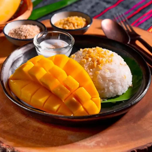 food, Thai, mango sticky rice, dessert