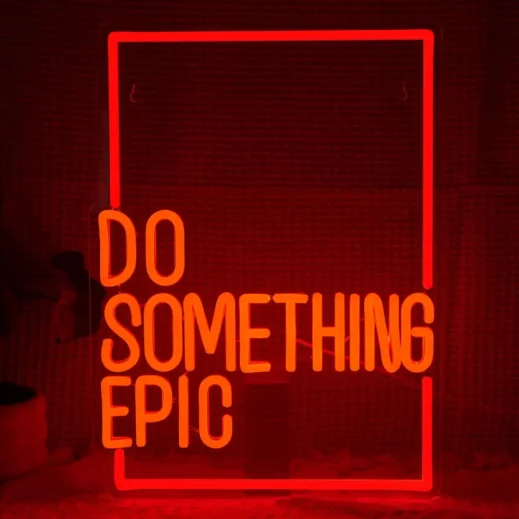 Do Something Epic Neon Sign for Wall Decor Red