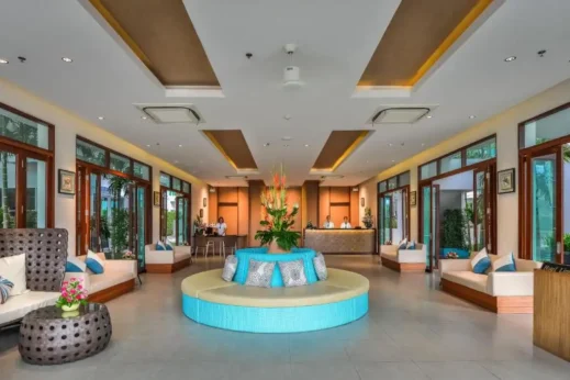 Fishermens Harbour Urban Resort reception, Phuket, Thailand
