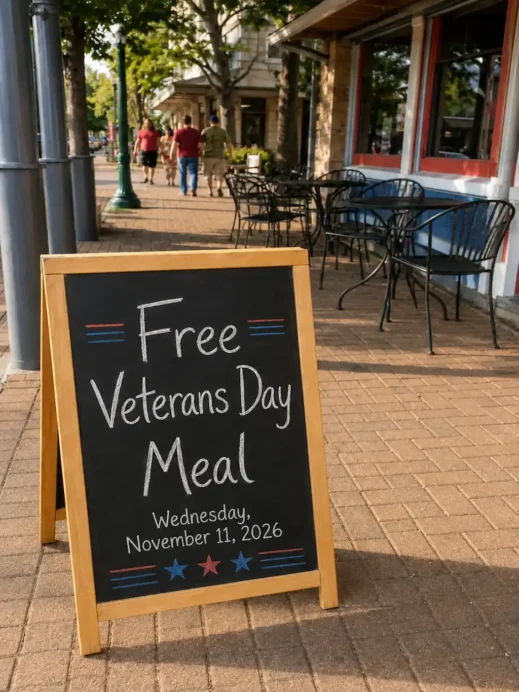 Free Veterans Day Meal Wednesday, November 11, 2026 copy