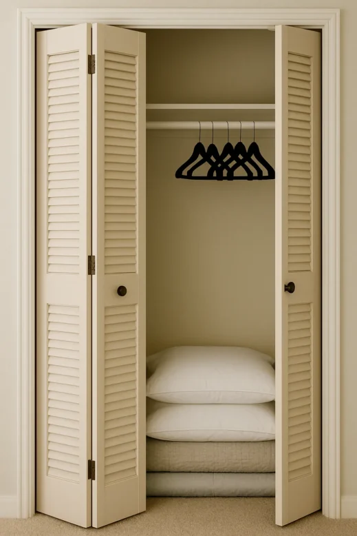 Hosting guest, empty closet, welcome tips, Ai image