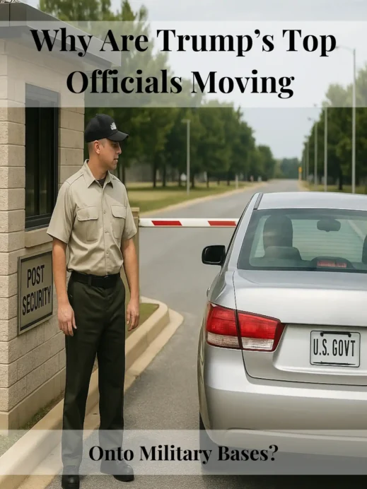 Why Are Trump’s Top Officials Moving Onto Military Bases, pinterest, Ai image