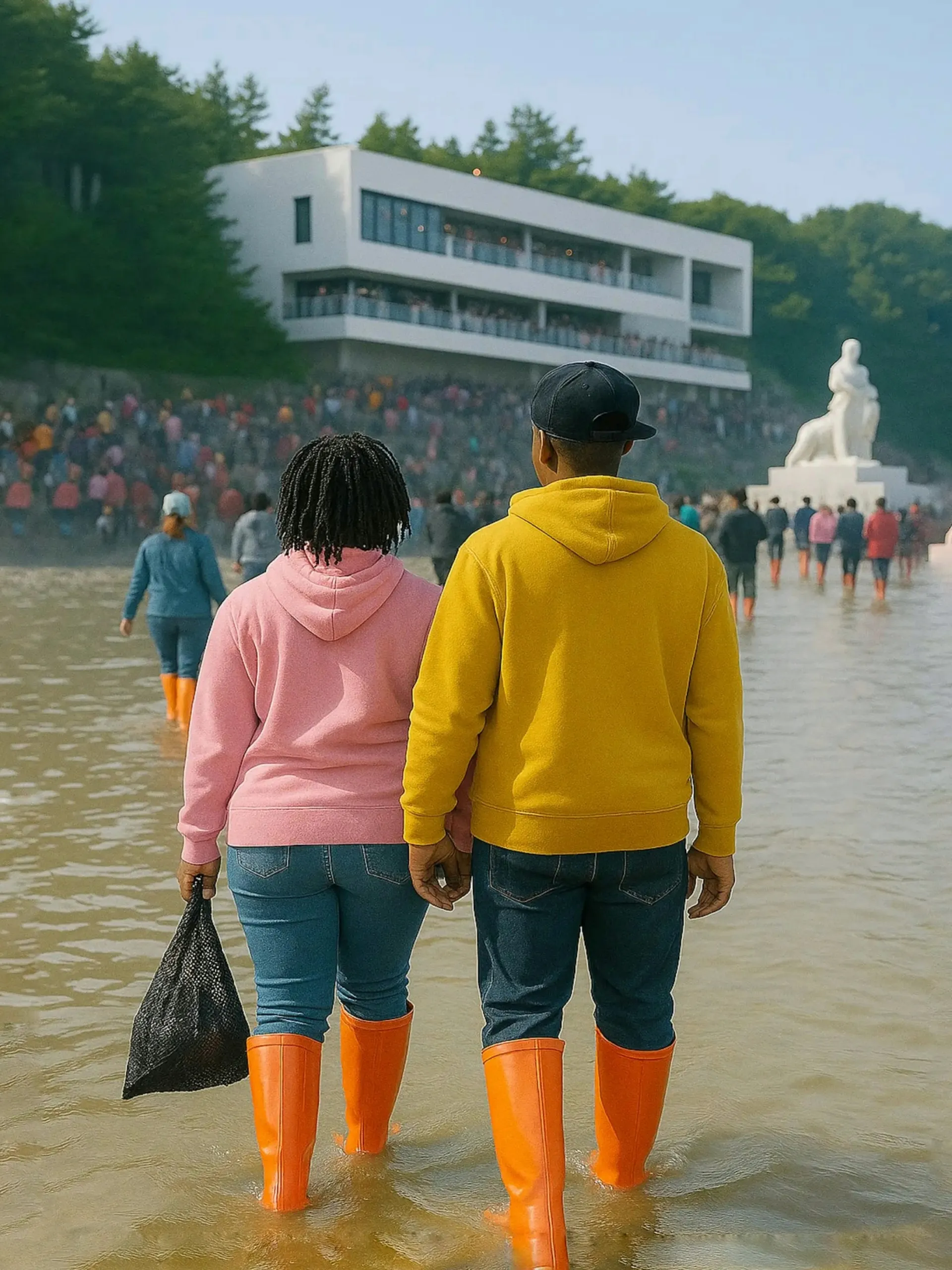 Winter festival, jindo sea parting festival, Ai image