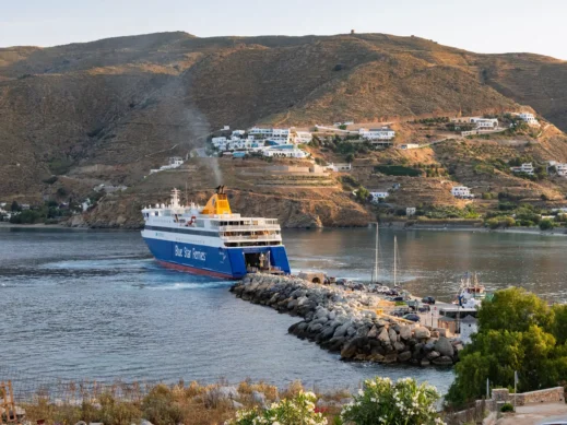 Blue Star Ferries Greece landscape